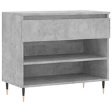 VidaXL Shoe cabinet 70x36x60 cm Processed wood Betongrijs