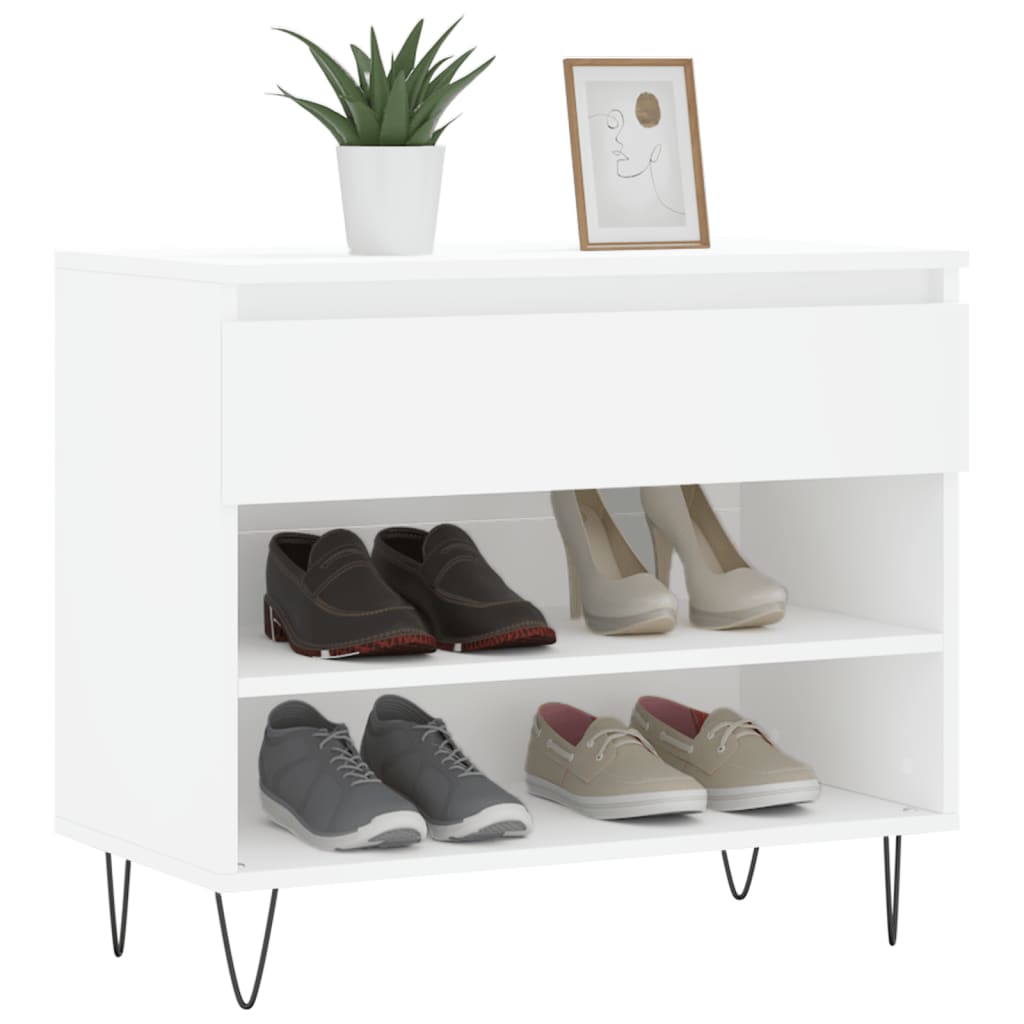 Vidaxl Shoe Cabinet 70x36x60 cm Property Wood White