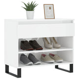 Gabinete de zapatos Vidaxl 70x36x60 cm de madera propiedad de color blanco brillante blanco