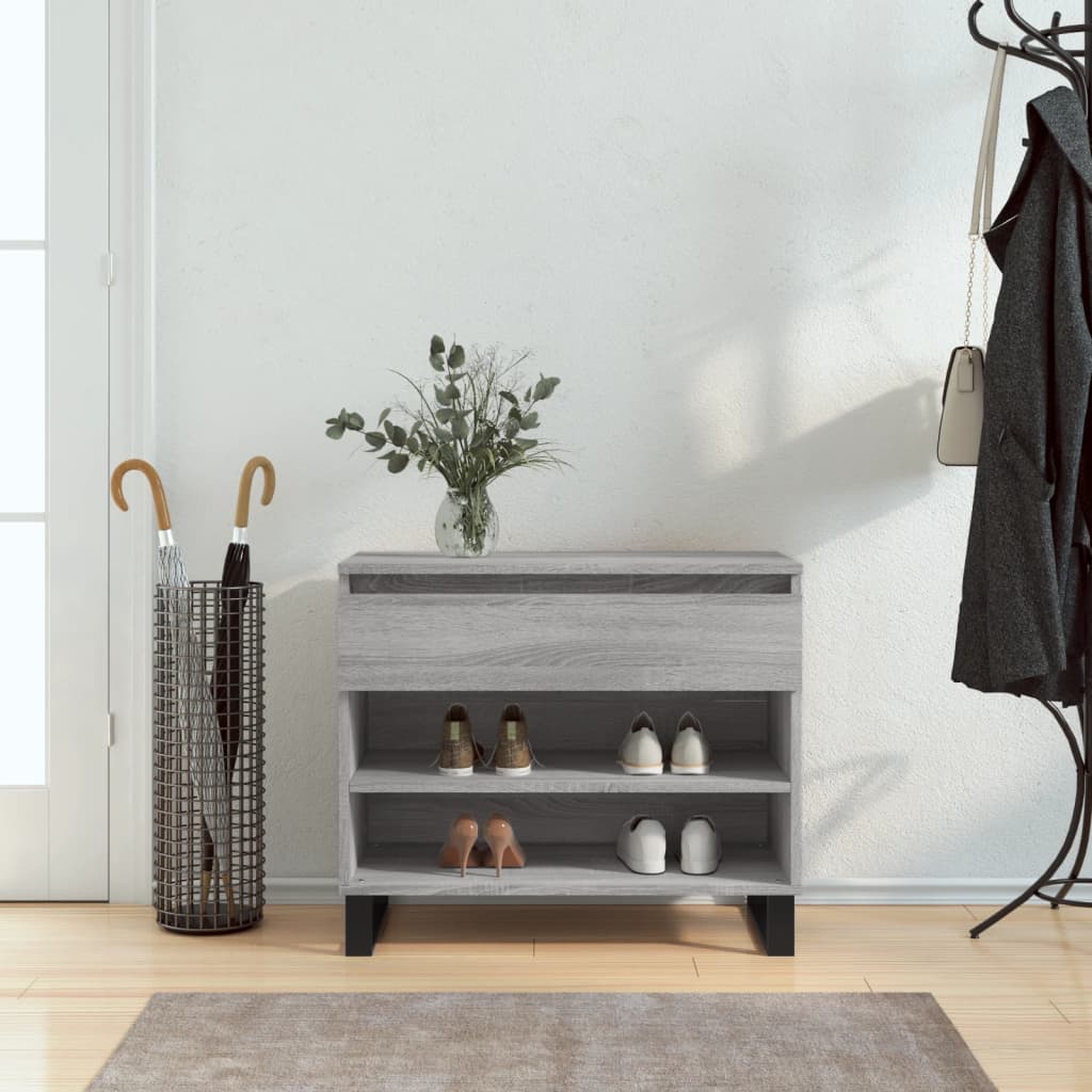 Vidaxl Shoe Cabinet 70x36x60 cm Property Wood Sonoma Gray