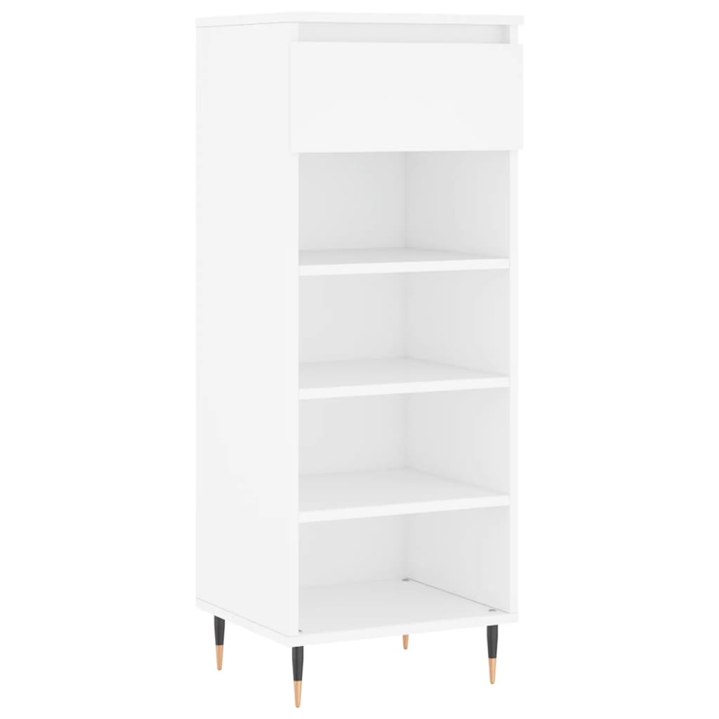 Vidaxl Shoe Cabinet 40x36x105 cm forarbejdet træhvide