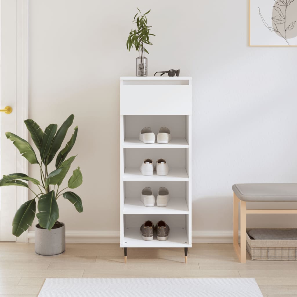 VidaXL Shoe cabinet 40x36x105 cm Processed Wood White