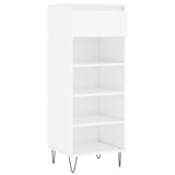 VidaXL Shoe cabinet 40x36x105 cm Processed Wood High Gloss White