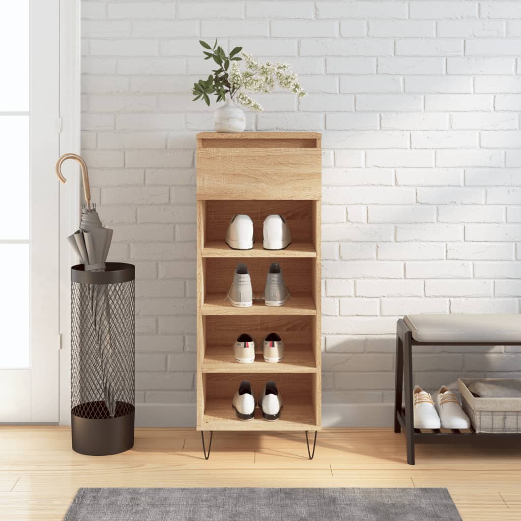 Vidaxl Shoe cabinet 40x36x105 cm Properted Wood Sonoma Oak colored