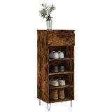 Vidaxl Schong Cabinet 40x36x105 cm huet Holzflok gefëmmt Oak faarweg