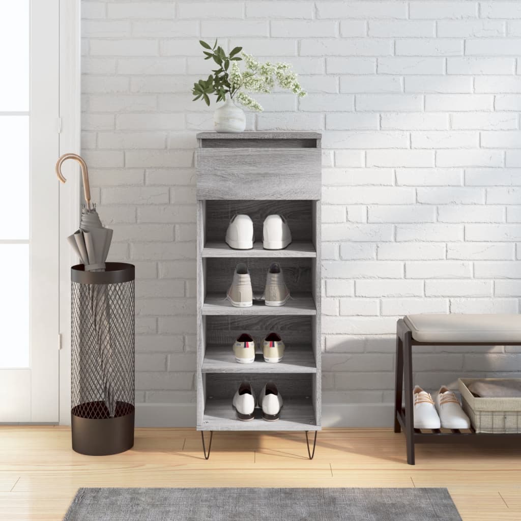 VidaXL shoe cabinet 40x36x105 cm Properted Wood Gray Sonoma