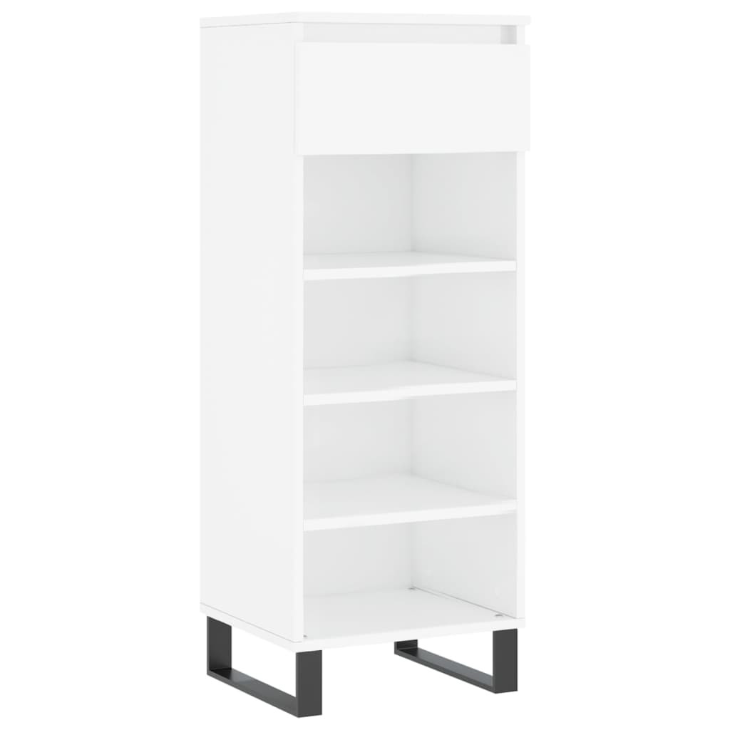 VidaXL Shoe cabinet 40x36x105 cm Processed Wood High Gloss White