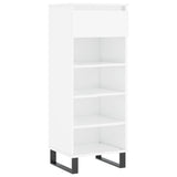 Skříňka na boty Vidaxl 40x36x105 cm Zpracované dřevo High Gloss White