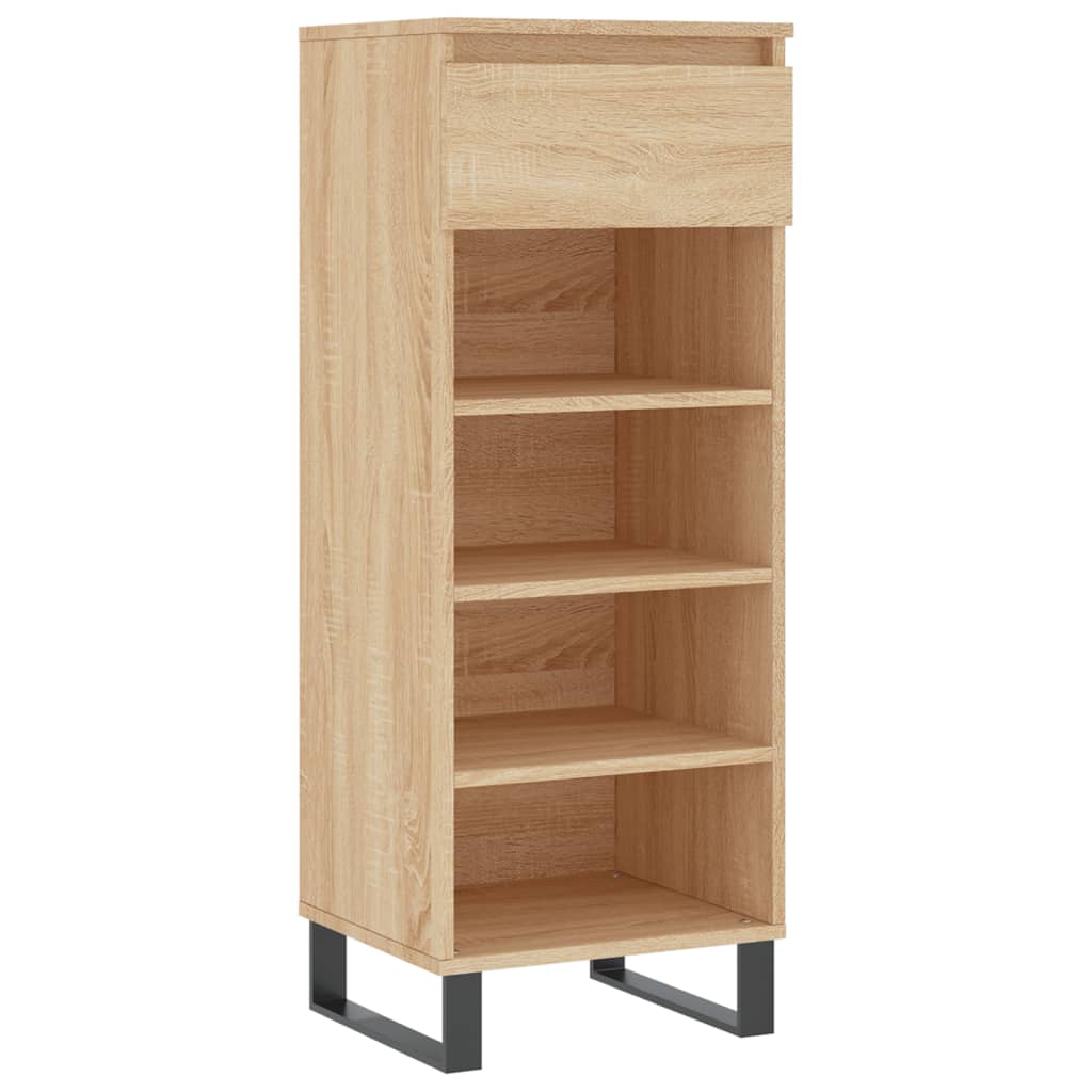 Armoire à chaussures vidaxl 40x36x105 cm en bois de bois de chêne sonoma coloré