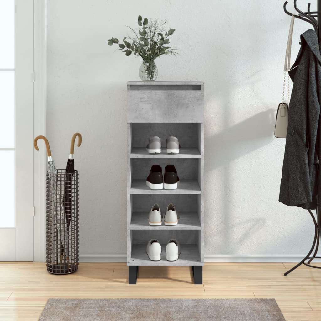 VidaXL shoe cabinet 40x36x105 cm edited wood concrete price