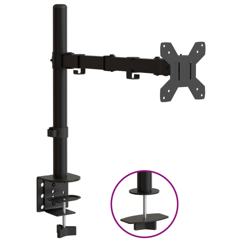 Vidaxl monitor nosilec VESA 75 100 mm črno jeklo