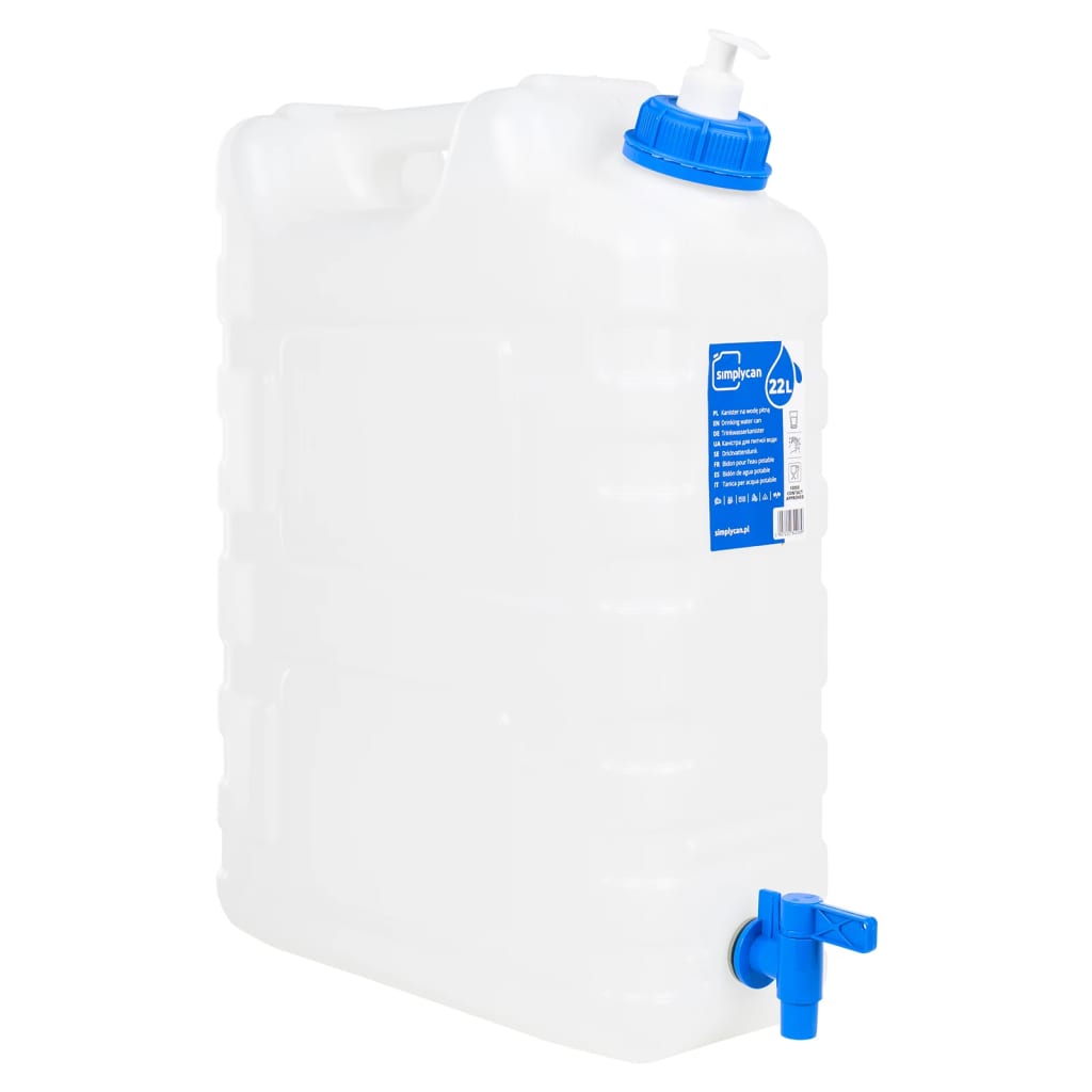 VidaXL Watertank met kraan en zeepdispenser 20 L kunststof