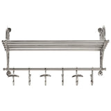 VidaXL Luggage rack with clothes hangers wall mounting aluminum