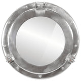 Vidaxl Mirror de pared Patrijspoort Ø38 cm de aluminio y vidrio