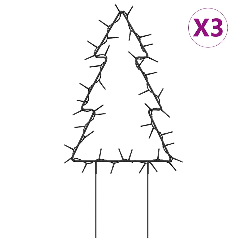 Vidaxl Christmas lighting Christmas tree 3 sts with ground pins 50 LEDs 30 cm