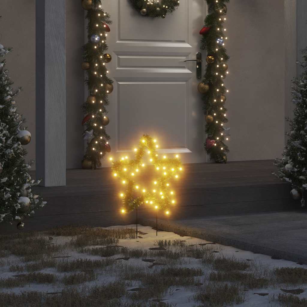 Vidaxl Christmas lights star 3 st with ground pins 50 LEDs 29 cm