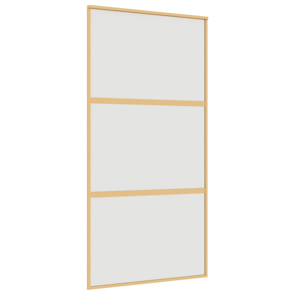 Porta scorrevole Vidaxl 102.5x205 cm vetro ESG e oro in alluminio