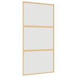 VidaXL sliding door 102.5x205 cm matte ESG glass and aluminum gold colored