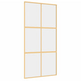 Vidaxl rutscht Dier 102.5x205 cm lecker Ess-Glas an Aluminium Goldfaarf