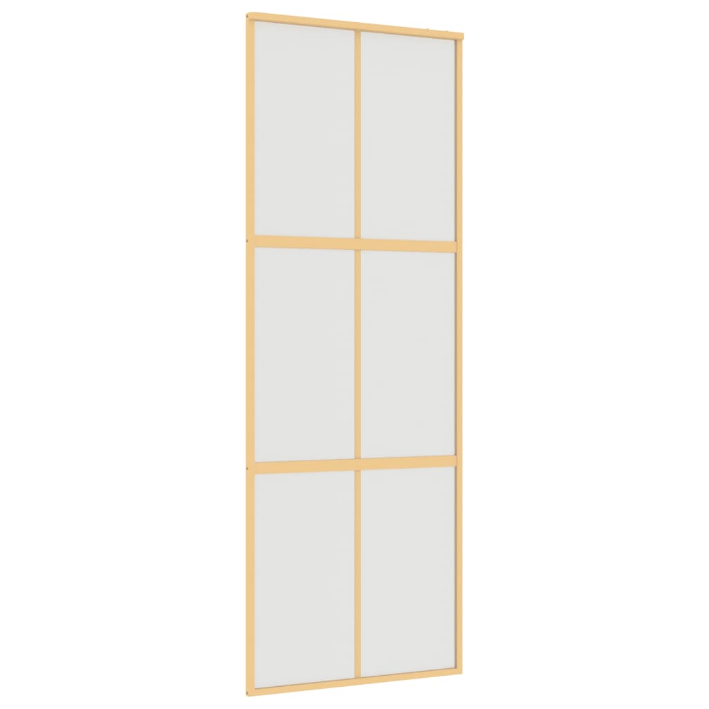 Vidaxl Sliding Porte 76x205 cm Verre ESG mate et aluminium or de couleur