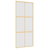 Vidaxl Sliding Porte 90x205 cm Verre ESG mate et aluminium or de couleur