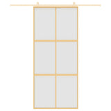 VidaXL sliding door 90x205 cm matte ESG glass and aluminum gold colored