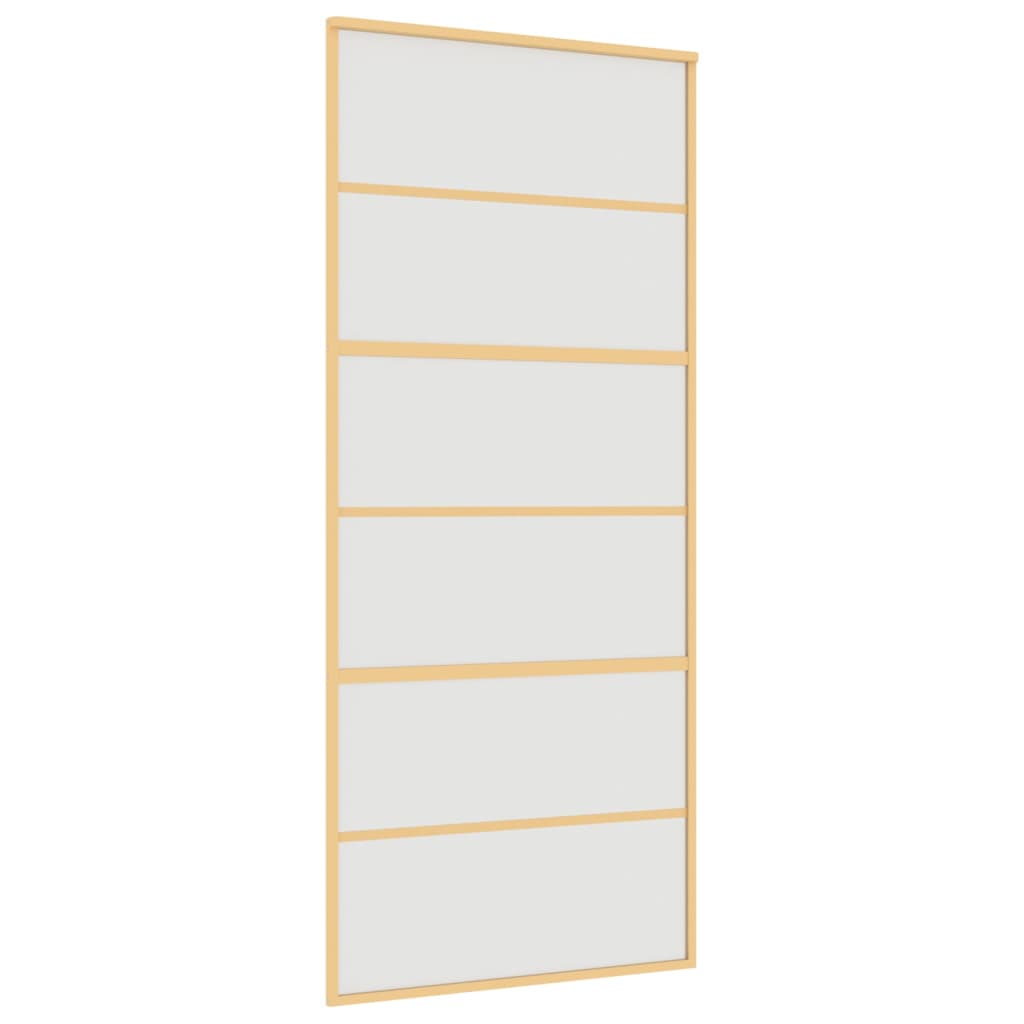 VidaXL sliding door 90x205 cm matte ESG glass and aluminum gold colored