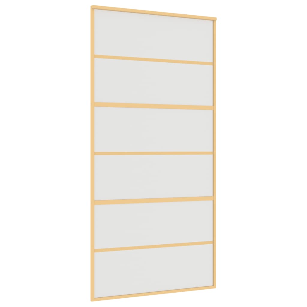 VidaXL sliding door 102.5x205 cm matte ESG glass and aluminum gold colored