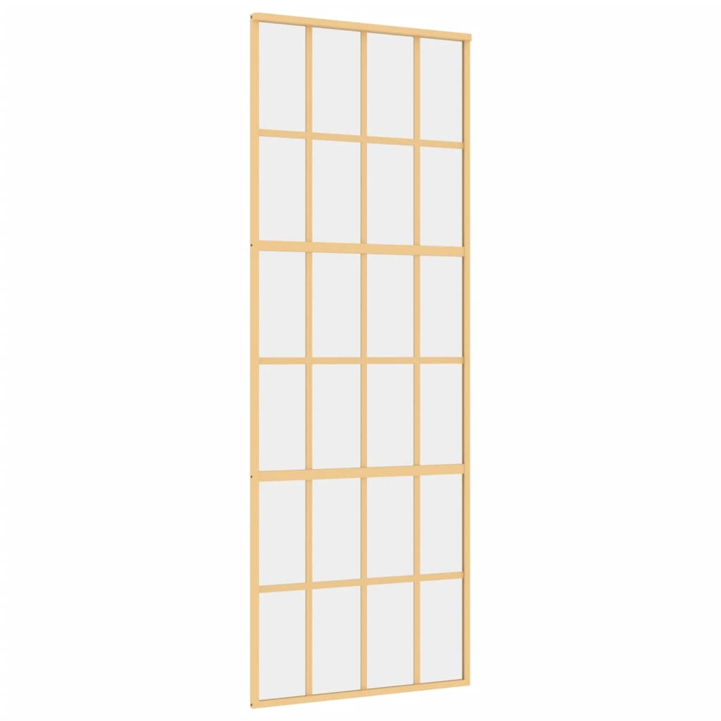 VidaXL sliding door 76x205 cm Clear ESG glass and aluminum gold colored