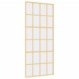 Porta scorrevole Vidaxl 90x205 cm Clear ESG Glass e in oro in alluminio