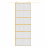 Vidaxl Sliding Porte 76x205 cm Verre ESG mate et aluminium or de couleur