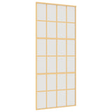 VidaXL sliding door 90x205 cm matte ESG glass and aluminum gold colored