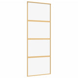 VidaXL sliding door 76x205 cm Clear ESG glass and aluminum gold colored