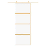 VidaXL sliding door 76x205 cm Clear ESG glass and aluminum gold colored