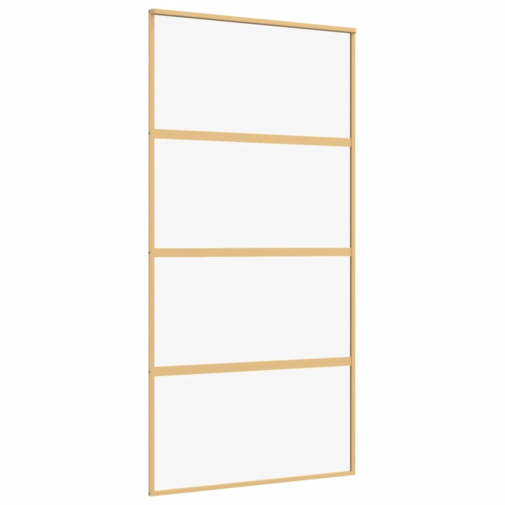 VidaXL sliding door 102.5x205 cm Clear ESG glass and aluminum gold color