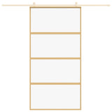 VidaXL sliding door 102.5x205 cm Clear ESG glass and aluminum gold color