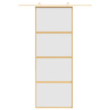 Vidaxl Sliding Porte 76x205 cm Verre ESG mate et aluminium or de couleur