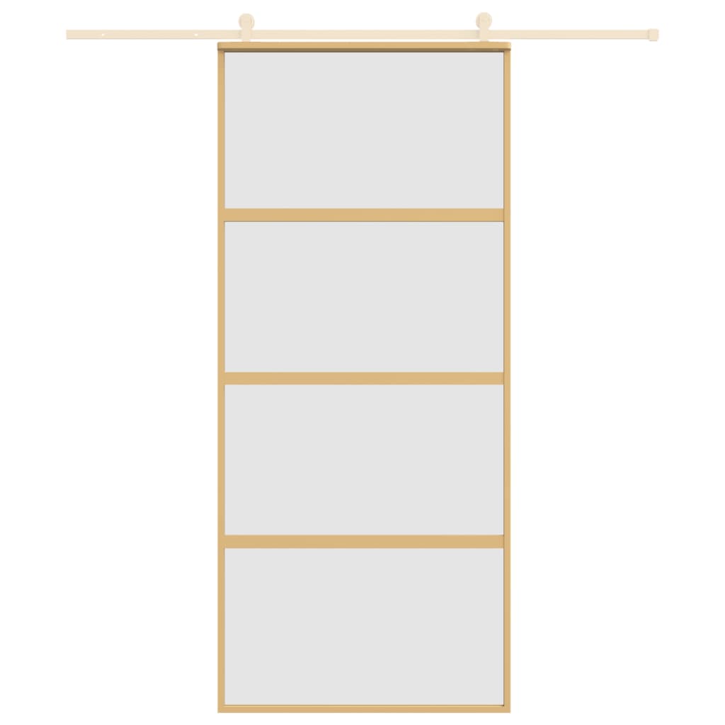 VidaXL sliding door 90x205 cm matte ESG glass and aluminum gold colored