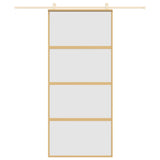 VidaXL sliding door 90x205 cm matte ESG glass and aluminum gold colored