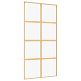 VidaXL sliding door 102.5x205 cm Clear ESG glass and aluminum gold color