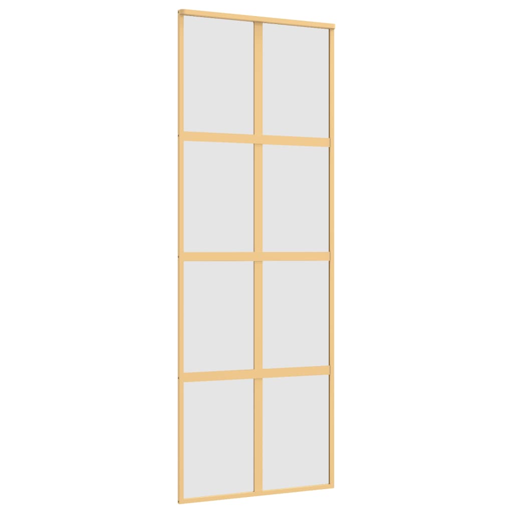 Vidaxl Sliding Porte 76x205 cm Verre ESG mate et aluminium or de couleur