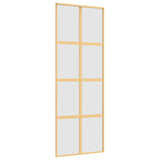 VidaXL sliding door 76x205 cm matte ESG glass and aluminum gold colored