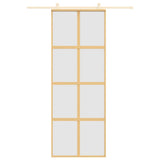 VidaXL sliding door 76x205 cm matte ESG glass and aluminum gold colored