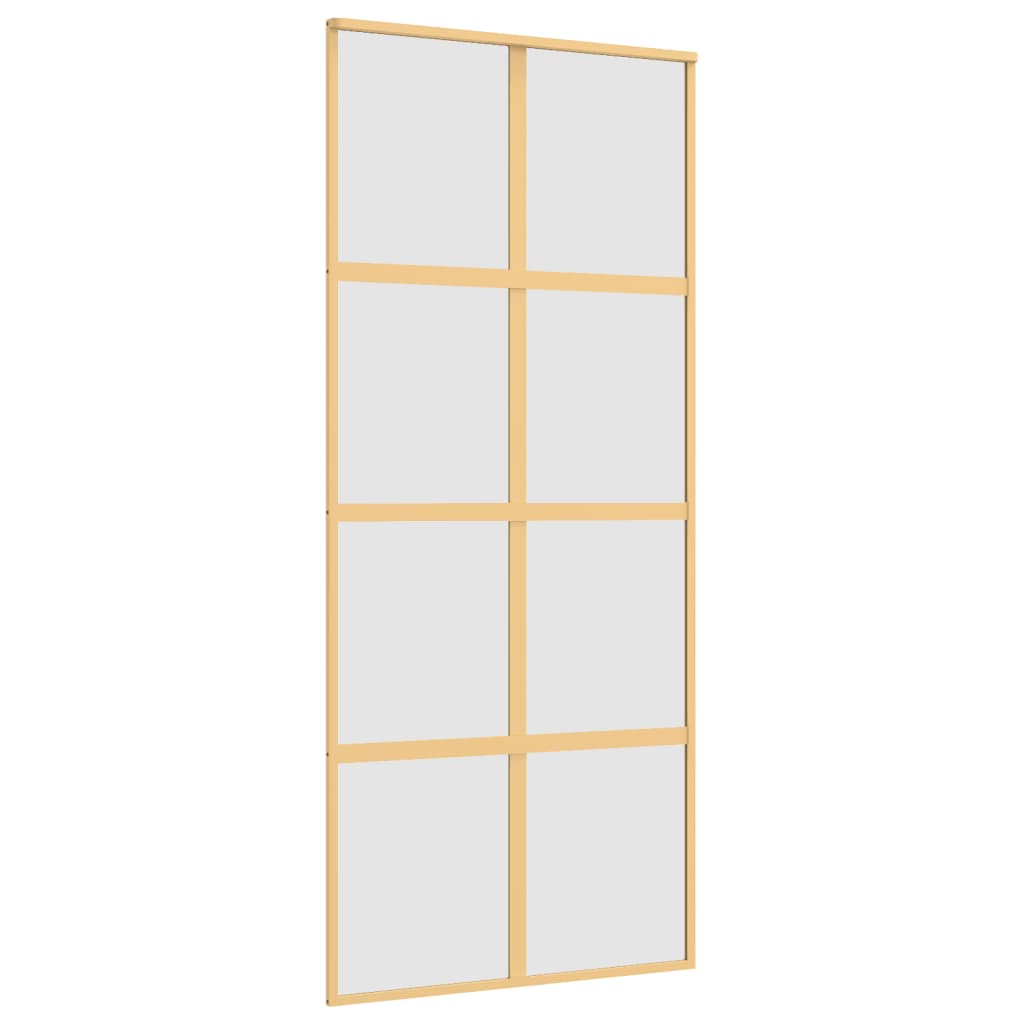 VidaXL sliding door 90x205 cm matte ESG glass and aluminum gold colored