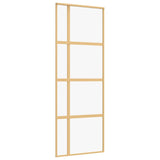 Porta scorrevole Vidaxl 76x205 cm Clear ESG Glass e in oro in alluminio