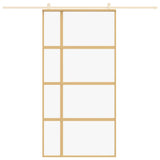 VidaXL sliding door 102.5x205 cm Clear ESG glass and aluminum gold color