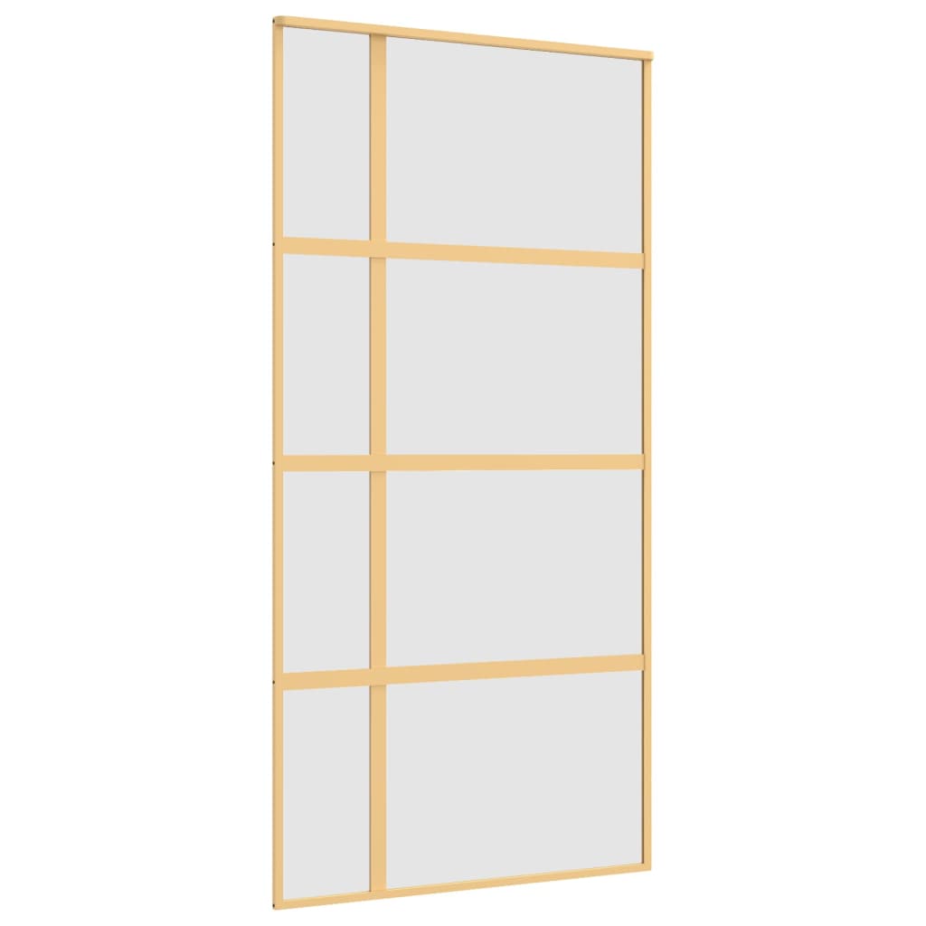 VidaXL sliding door 102.5x205 cm matte ESG glass and aluminum gold colored