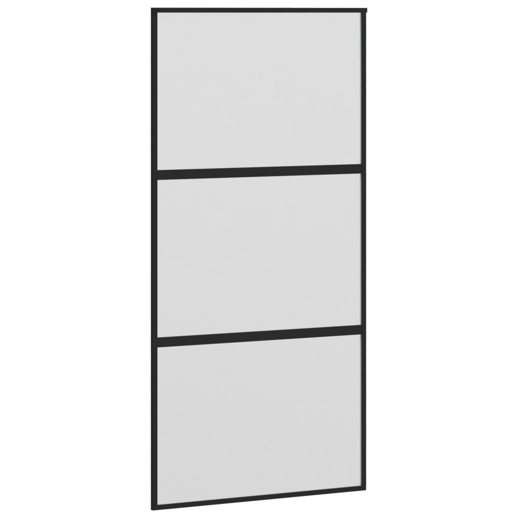 VidaXL sliding door 102.5x205 cm hardened glass and aluminum black