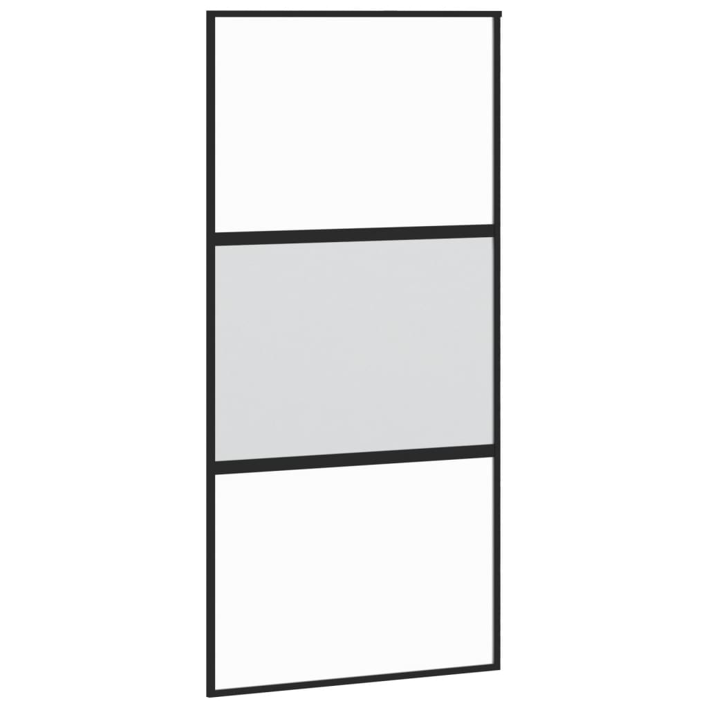 Vidaxl rutscht Dier 102.5x205 cm Häerteg Glas an Aluminiumblack