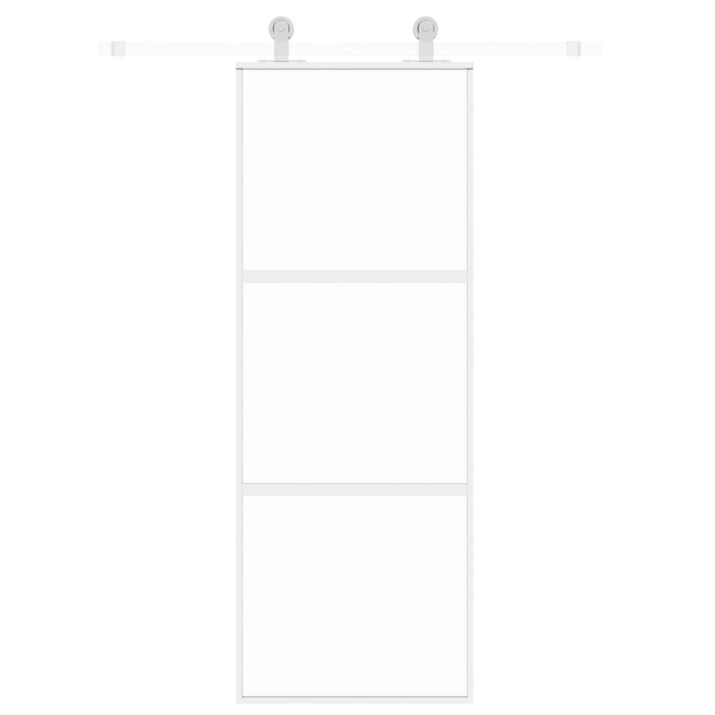 VidaXL sliding door 76x205 cm hardened glass and aluminum white